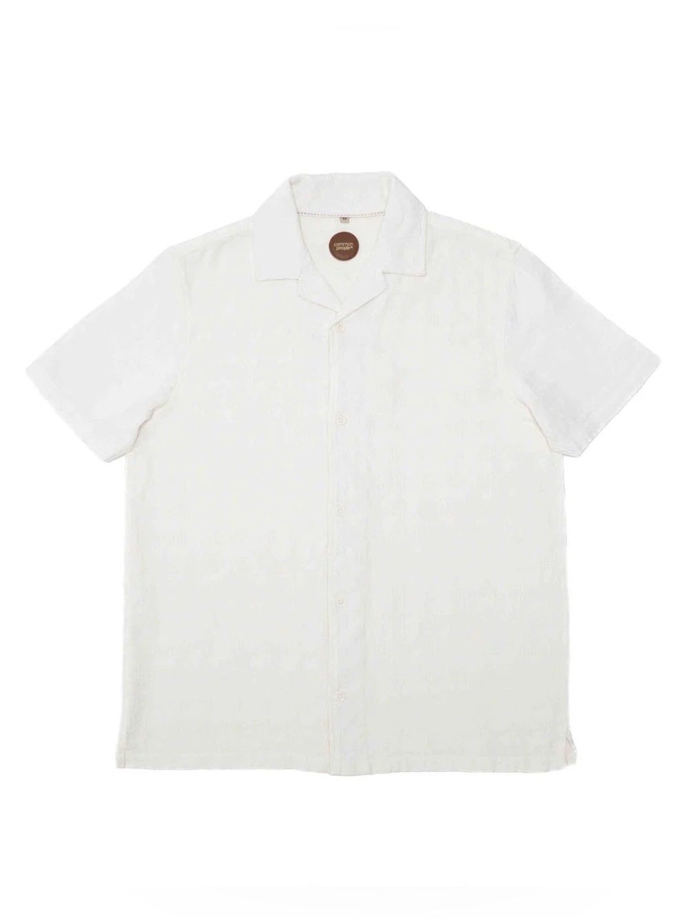 Men’s Common People UK Mapper Off White Waffle Texture Button Down Shirt